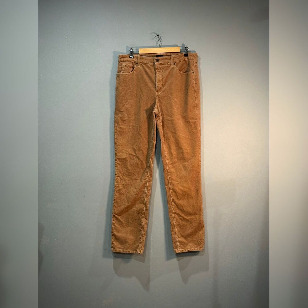 Light Brown Talbots Corduroy Straight Leg Pants Size 12L EUC
